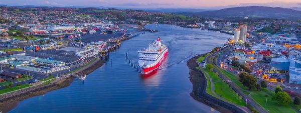 Take a trip on Cruise ship through the harbour at Devonport with a high class escort