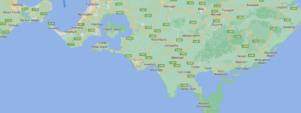 Wonthaggi on the map with escorts
