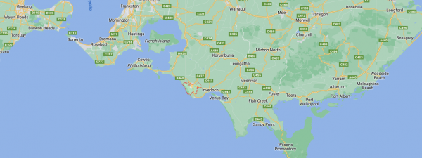 Wonthaggi on the map with escorts
